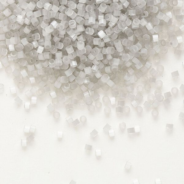 Seed bead, Delica&reg;, glass, pkg/7.5g, #11 round, opaque silk satin glass enamel light taupe (DB-0679). image number 0