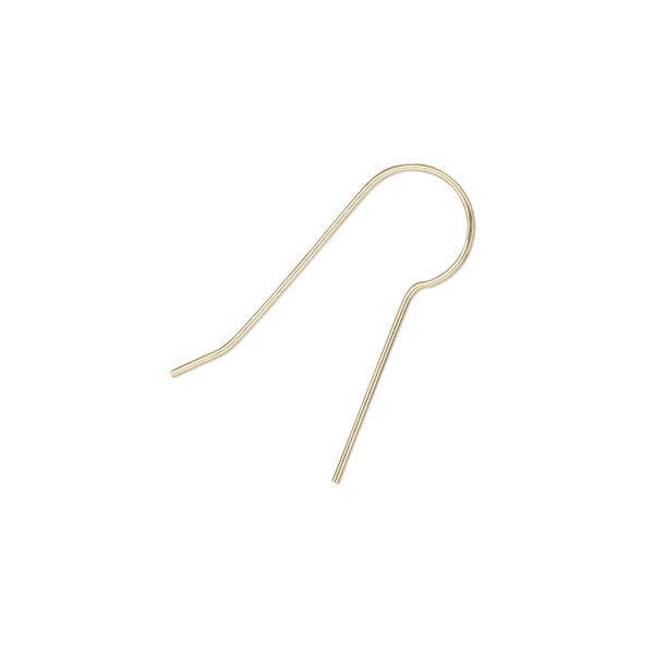 Ear wire, 14Kt gold-filled, 23mm long shank, 22 gauge. Sold per pkg of 5 pairs. image number 0
