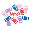 Clasp mix, buckle, plastic, mixed colors, 30x16mm. Sold per pkg of 12. image number 1