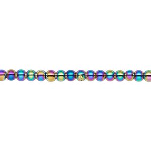 Hemalyke™ 1pkg1, rainbow round bead 15.5-16 inch 3mm