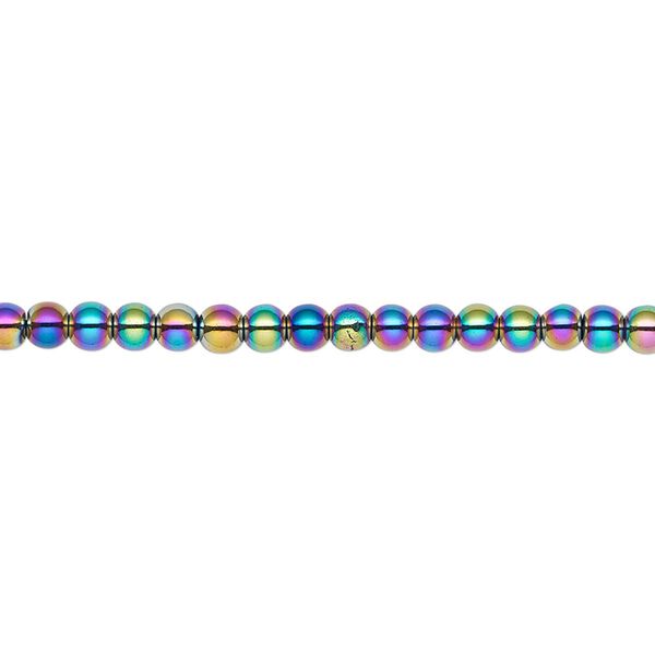 Hemalyke™ 1pkg1, rainbow round bead 15.5-16 inch 3mm image number 0