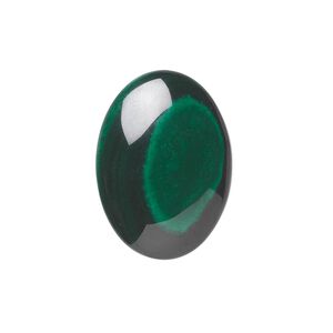 Bull's eye malachite 1pkg1, calibrated oval cab natural 25x18mm