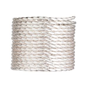Wire, sterling silver, half-hard, twisted square, 16 gauge. Sold per pkg of 5 feet.