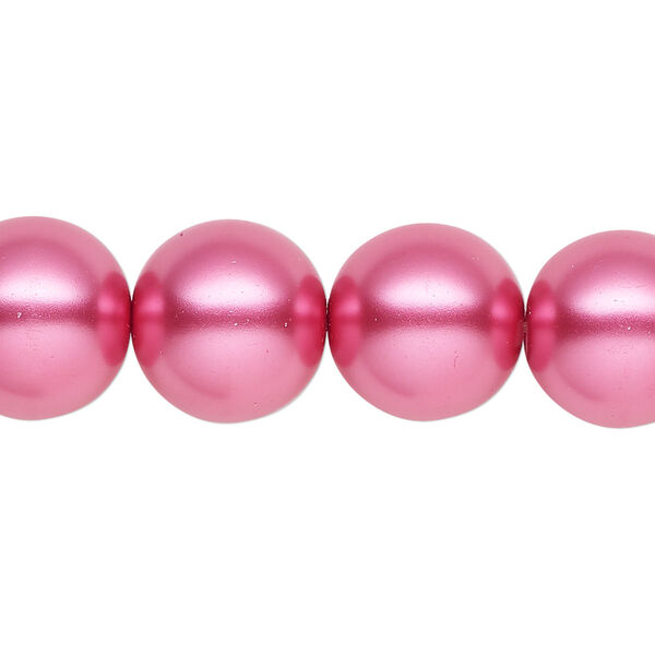 Pearl 1pk pink, Celestial Crystal® 14mm round 15.5-16 inch image number 0