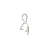 Bail, ice-pick, antiqued sterling silver, 10x4mm with leaf, 5mm grip length. Sold individually. image number 1