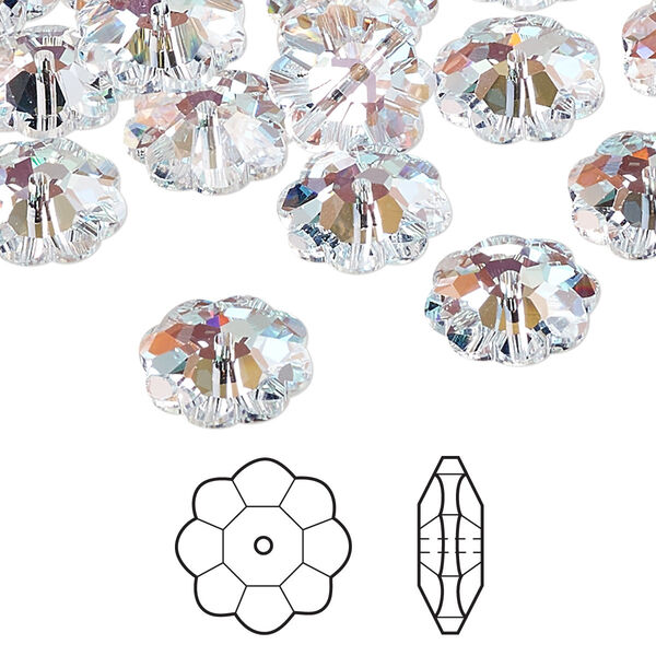 Margarita flower 12pk crystal shimmer, Crystal Passions® 12x4mm 3700 image number 0