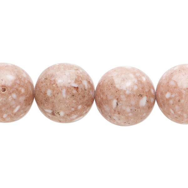 Multi-gemstone / mother-of-pearl shell / resin 1pkg1, round bead 15 inch 13-15mm image number 0