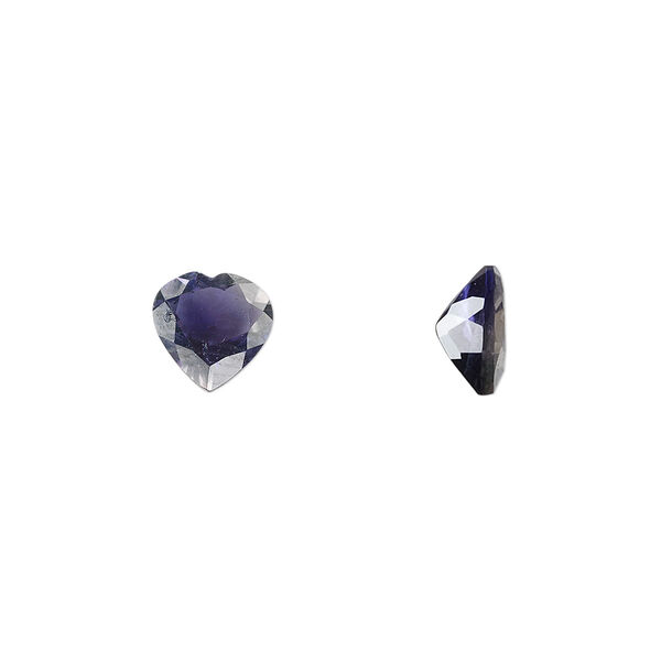 Gem, iolite (natural), 8mm faceted heart, A grade, Mohs hardness 7 to 7-1/2. Sold individually. image number 0