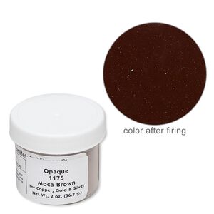 Enamel, Vitrearc©, pkg/2-ounce jar, opaque moca brown, (1175).