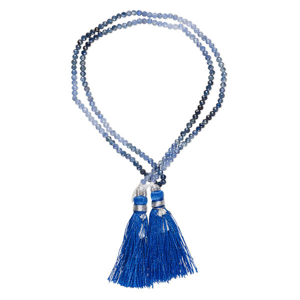 Bead, blue sapphire (heated), shaded, 2.5mm hand-cut faceted round, B grade, Mohs hardness 9. Sold per 15-1/2" to 16" strand. image number 0