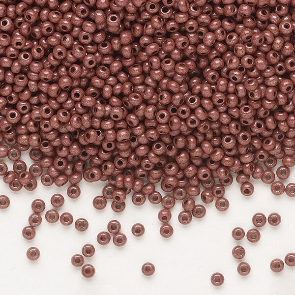 Seed bead, Preciosa Ornela, glass, opaque Terra Intensive chocolate, #11 rocaille. Sold per 50-gram pkg. image number 0