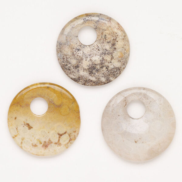Fossil 1pkg1, undrilled go-go focal natural B- grade, 40mm image number 0