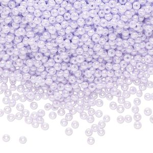 Seed bead, Preciosa Ornela Czech glass, pkg/50g, #11 rocaille, opaque luster lilac, (28420).