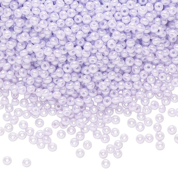 Seed bead, Preciosa Ornela Czech glass, pkg/50g, #11 rocaille, opaque luster lilac, (28420). image number 0