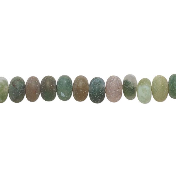 Fancy jasper 1pkg1, matte rondelle bead natural 8 inch 6x4mm-7x4mm image number 0