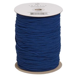 Cord, elastic, navy blue, 3mm round, 35-pound test. Sold per 250-meter spool.