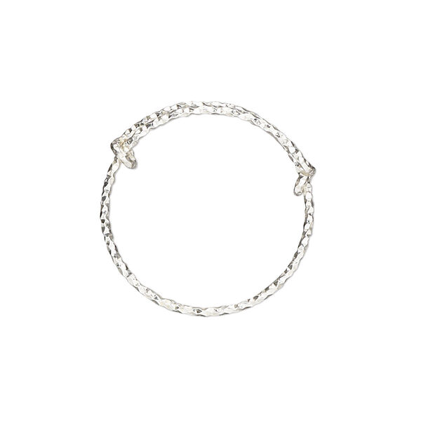 Ring, sterling silver, 1mm diamond-cut, adjustable from size 8 to 12. Sold individually. image number 0