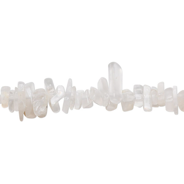 Bead, white moonstone (natural), small chip, Mohs hardness 6 to 6-1/2. Sold per 34-inch strand. image number 0