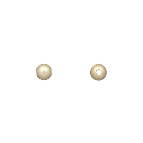 Bead, 14Kt gold-filled, 5mm satin round. Sold per pkg of 2. image number 0