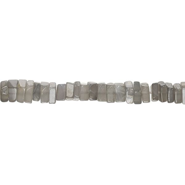 Grey moonstone 1pkg1, hand-cut square rondelle bead natural 8 inch 4x1mm-5x2mm image number 0