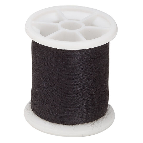 Thread, Kevlar®, black, 0.2mm diameter, 7-pound test. Sold per 50-yard spool. image number 0