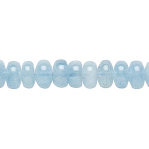 Aquamarine 1pkg1, rondelle bead 8 inch 8x3.5mm