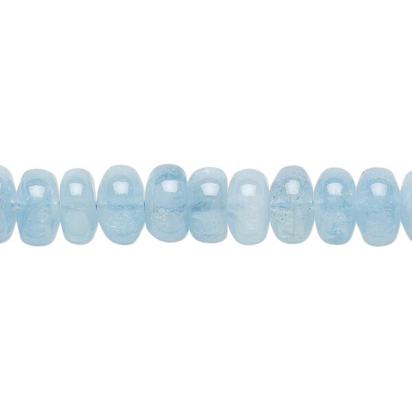 Aquamarine 1pkg1, rondelle bead 8 inch 8x3.5mm image number 0