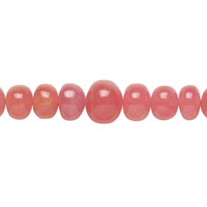 Rhodochrosite 1pkg1, hand-cut rondelle bead natural 8 inch graduated 5x2mm-10x8mm