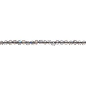 Labradorite 1pkg1, hand-cut round bead natural 15.5-16 inch 2-3mm
