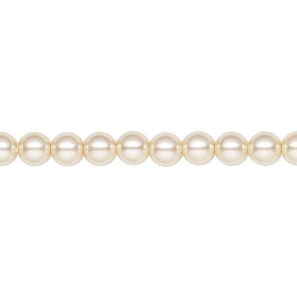 Pearl 500pk creamrose, Preciosa Czech crystal 5mm round image number 0