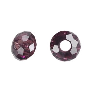 Bead 12pk 32 facets medium purple, Celestial Crystal® Dione® 14x8mm rondelle