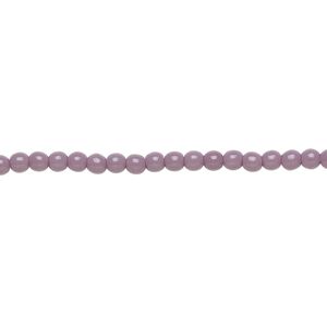 Bead, Czech glass druk, opaque purple, 3mm round. Sold per 15-1/2" to 16" strand.