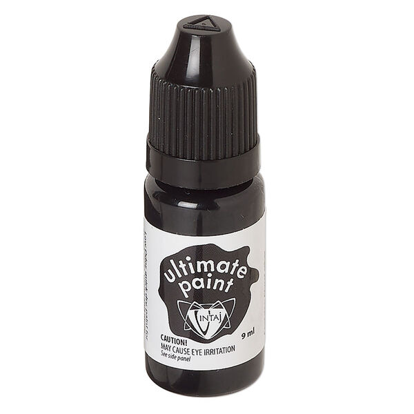 Paint, Vintaj® Ultimate Paint, onyx, (CSUP011). Sold per 9-milliliter bottle. image number 0