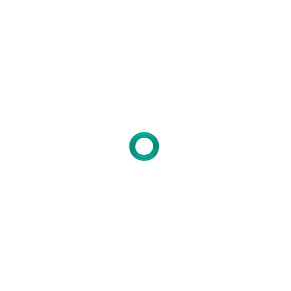 Component, Oh! Ring™, silicone, light green, 5mm round with 2.5mm hole. Sold per pkg of 500. image number 0