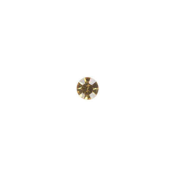 Chaton, glass rhinestone, light topaz, foil back, 5.27-5.44mm faceted round, SS24. Sold per pkg of 24. image number 0