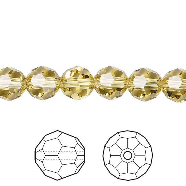 Bead 1pkg288 dark jonquil, Swarovski® ReCreated™ 8mm round 5000 image number 0