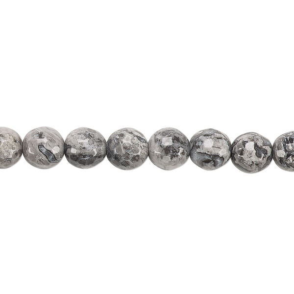Bead, crazy lace agate (natural), 6mm faceted round, B grade, Mohs hardness 6-1/2 to 7. Sold per 8-inch strand, approximately 30 beads. image number 0