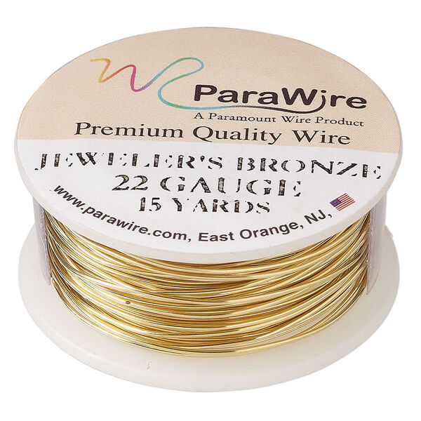 Wire, ParaWire™, brass, jeweler's bronze, round, 22 gauge. Sold per 15-yard spool. image number 0