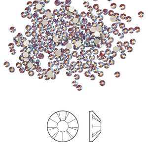 Flat back 144pk amethyst opal AB foil back, Preciosa MAXIMA Czech crystal rhinestone 1.7-1.9mm chaton rose round SS5