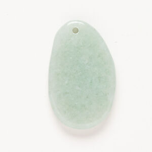 Amazonite 1pkg1, flat freeform focal natural, 45x28mm-48x30mm