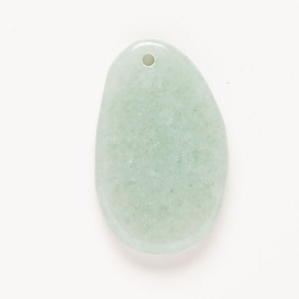 Amazonite 1pkg1, flat freeform focal natural, 45x28mm-48x30mm image number 0