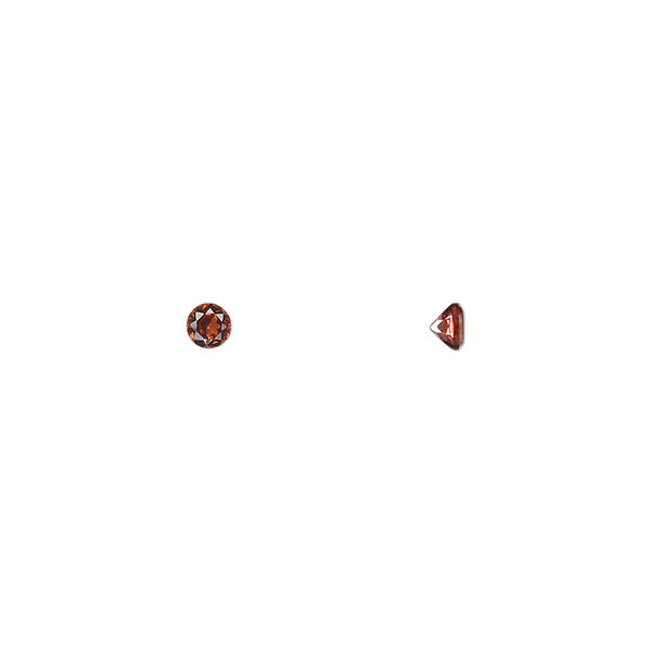 Gem, almandite garnet (natural), 3mm hand-cut faceted round, A grade, Mohs hardness 7 to 7-1/2. Sold per pkg of 8. image number 0