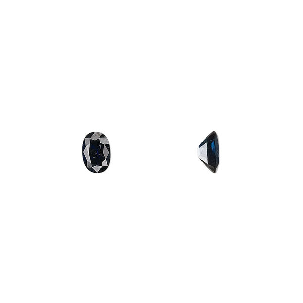 Gem, sapphire (heated), 6x4mm faceted oval, A- grade, Mohs hardness 9. Sold individually. image number 0