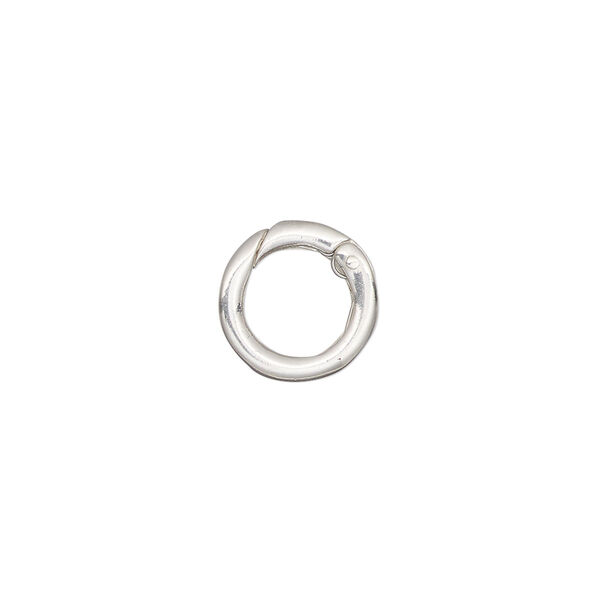 Clasp self-closing hook 1pkg1 sterling silver 12mm round image number 0
