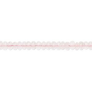 Morganite 1pkg1, hand-cut faceted rondelle bead natural 8 inch 3x2mm-4x3mm