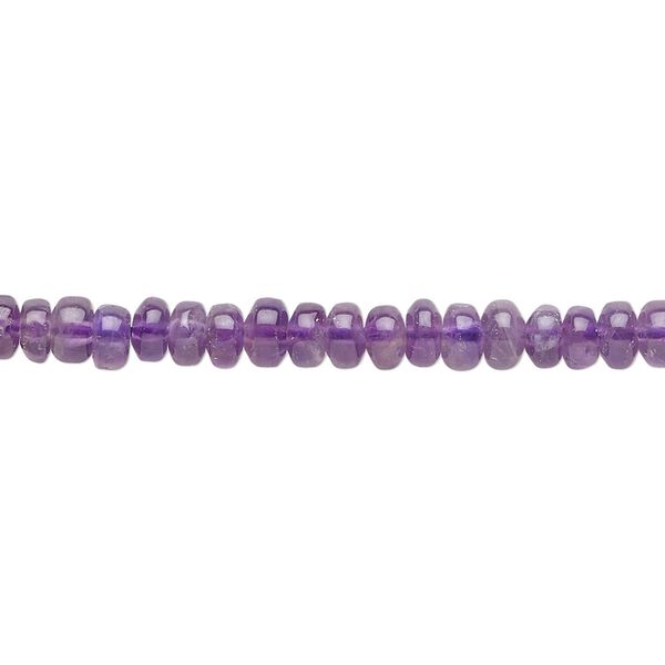 Amethyst 1pkg1, rondelle bead natural 15.5-16 inch 4x2mm image number 0