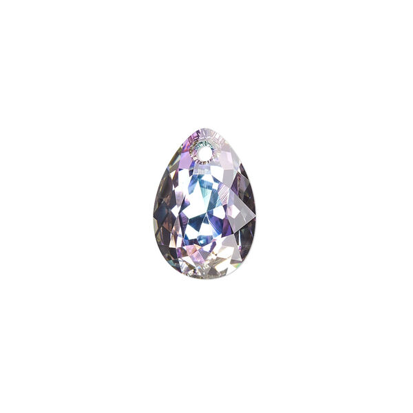 Drop 2pk crystal vitrail light P, Crystal Passions® 16x11mm pendant pear cut 6433 image number 0