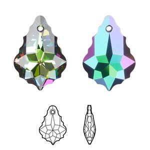 Drop 1pk crystal electra, Crystal Passions® 22x15mm pendant baroque 6090
