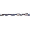 Mother-of-pearl shell 1pkg1, stick bead 15 inch denim blue 12x6mm-15x12mm image number 1
