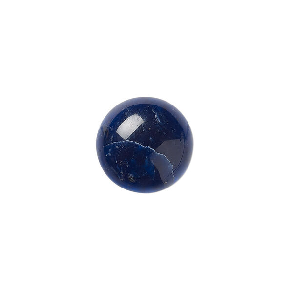 Cabochon, sodalite (natural), 16mm calibrated round, B grade, Mohs hardness 5 to 6. Sold per pkg of 2. image number 0